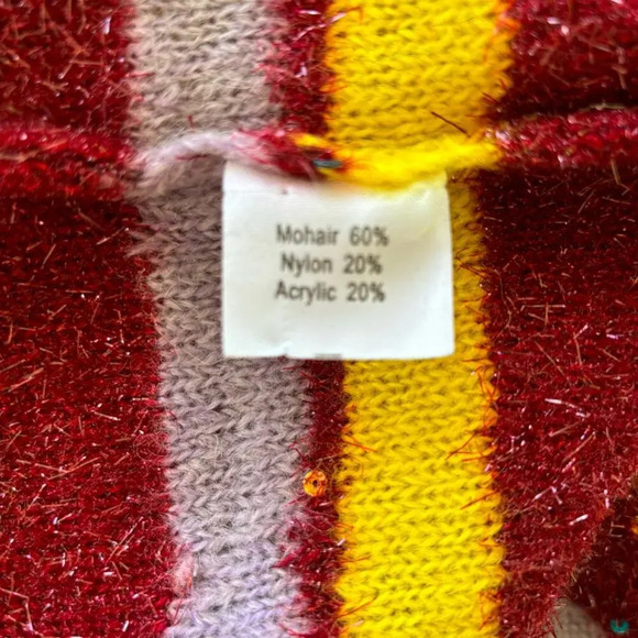 NWT Ashish Mohair Striped Pullover Sweater Sparkle-Knit Sequins Lurex Size Small - Picture 7 of 7